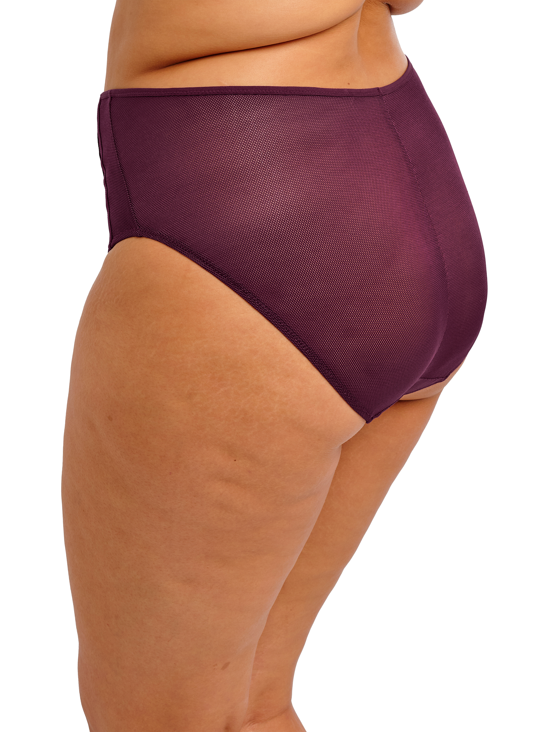 Product image 1 of 6, which shows Elomi Kintai Full Brief, Blackberry, M