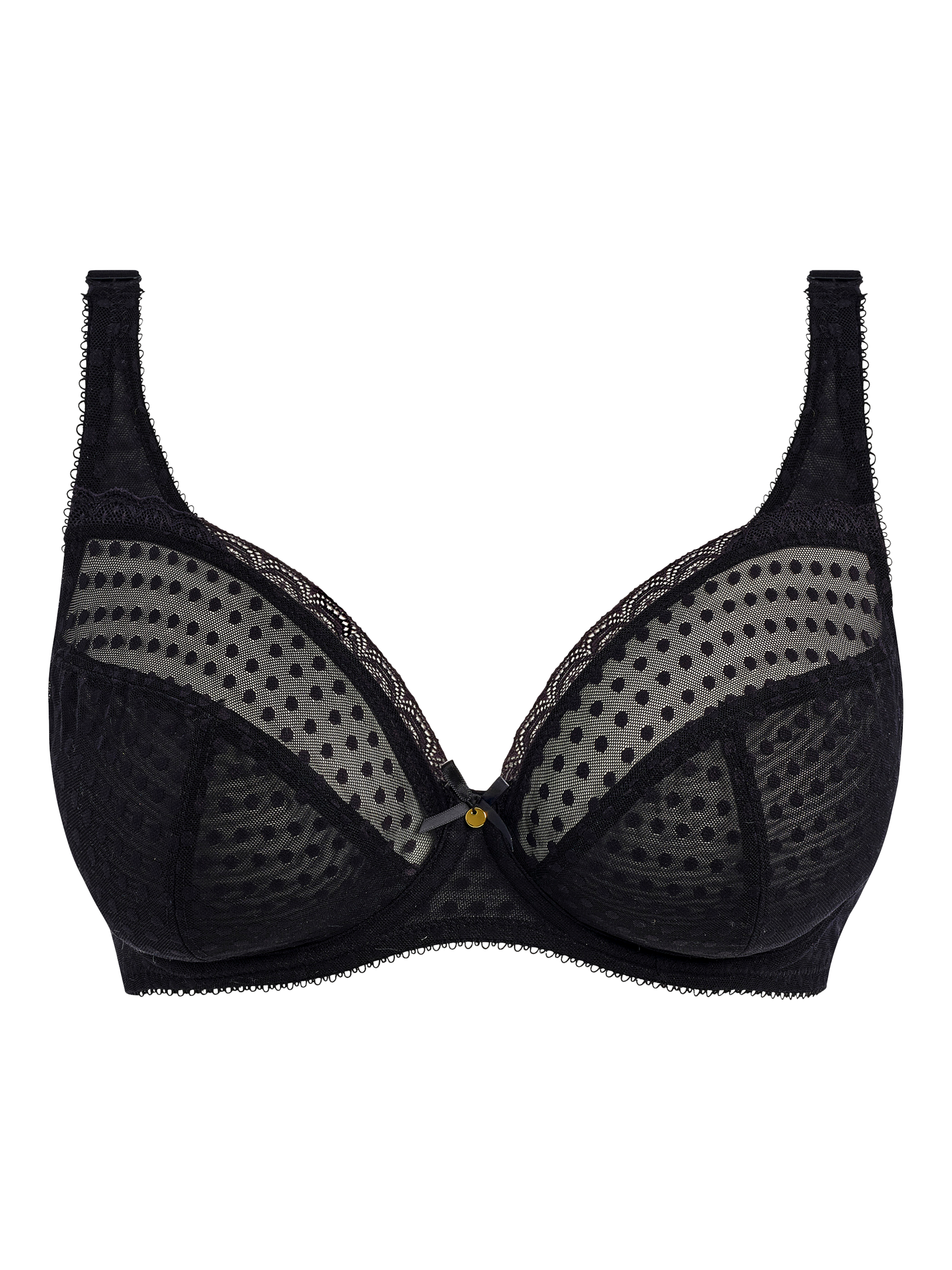 Product image 5 of 5, which shows Freya Spotlight Underwired Plunge Bra, Black, 30E