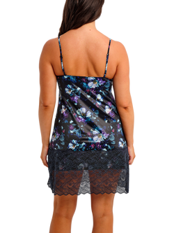 Fantasie Lucia Lace Hem Bow Detail Mini Chemise - view 2, Midnight