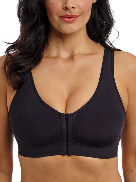 Wacoal B-Smooth Front Closure Non-Wired Post-Surgery Bralette, Black