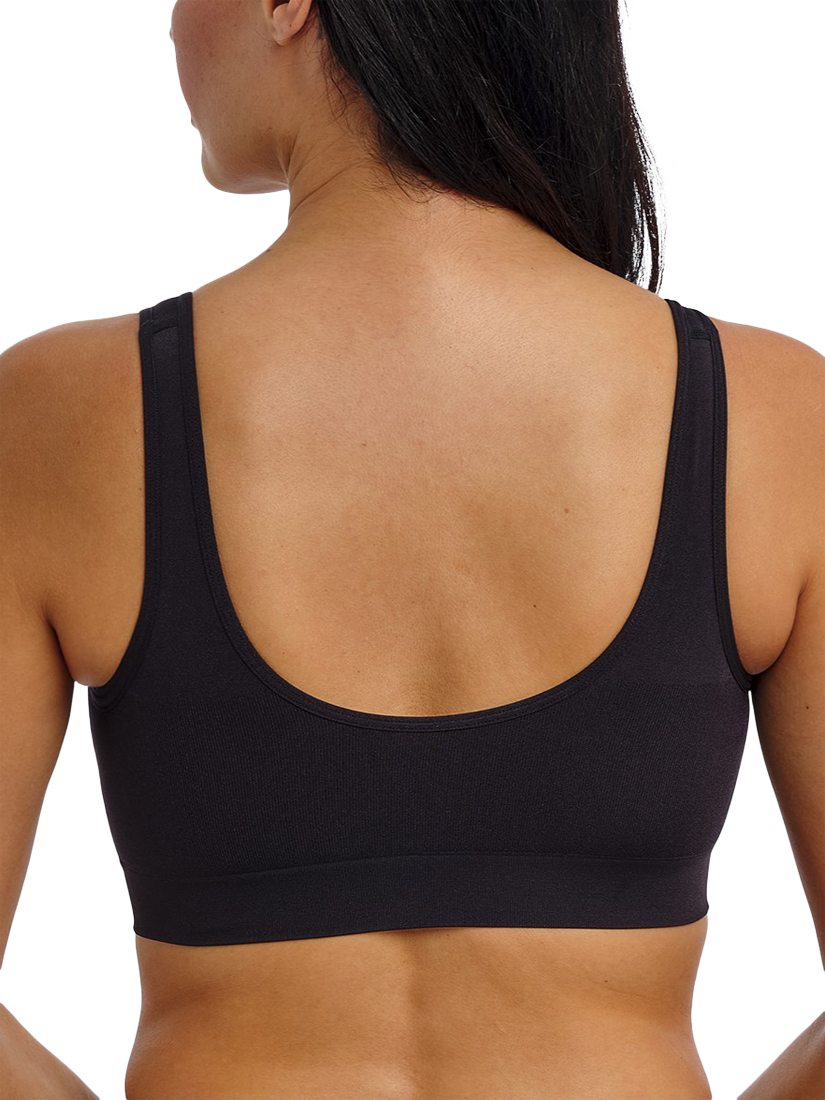 Product image 2 of 4, which shows Wacoal B-Smooth Front Closure Non-Wired Post-Surgery Bralette, Black, 34