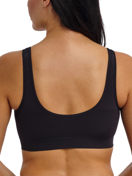 Wacoal B-Smooth Front Closure Non-Wired Post-Surgery Bralette - view 2, Black