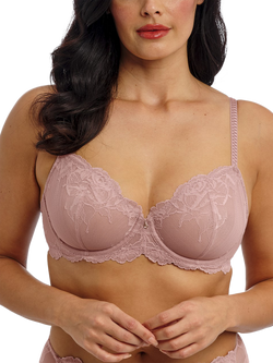 Wacoal Vivid Attraction Underwired Balcony Bra, Woodrose, Woodrose