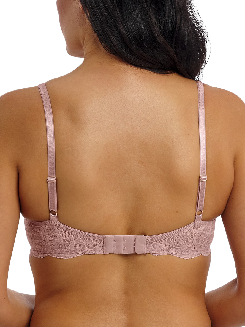 Product image 2 of 5, which shows Wacoal Vivid Attraction Underwired Balcony Bra, Woodrose, 32C