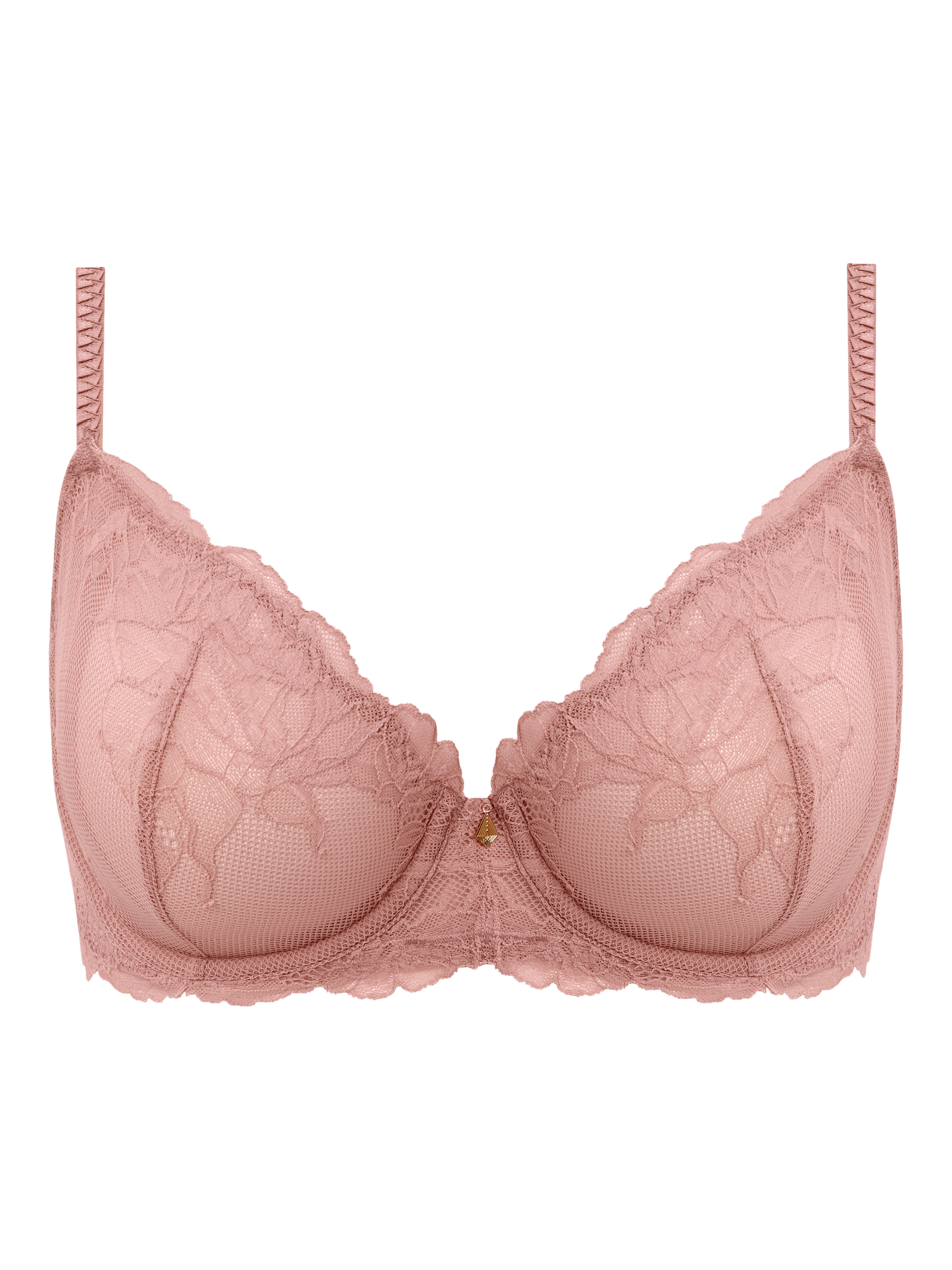 Product image 5 of 5, which shows Wacoal Vivid Attraction Underwired Balcony Bra, Woodrose, 32C
