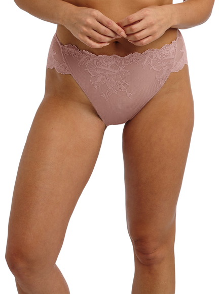 Wacoal Vivid Attraction High Leg Knickers, Woodrose, Woodrose