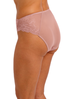 Wacoal Vivid Attraction High Leg Knickers, Woodrose - view 2, Woodrose