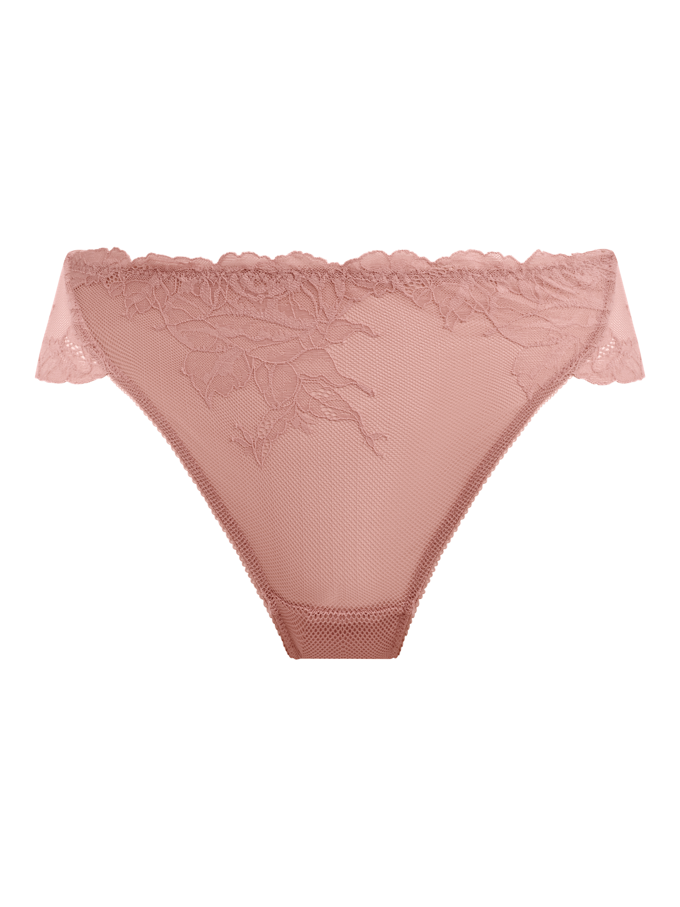 Product image 6 of 6, which shows Wacoal Vivid Attraction High Leg Knickers, Woodrose, S