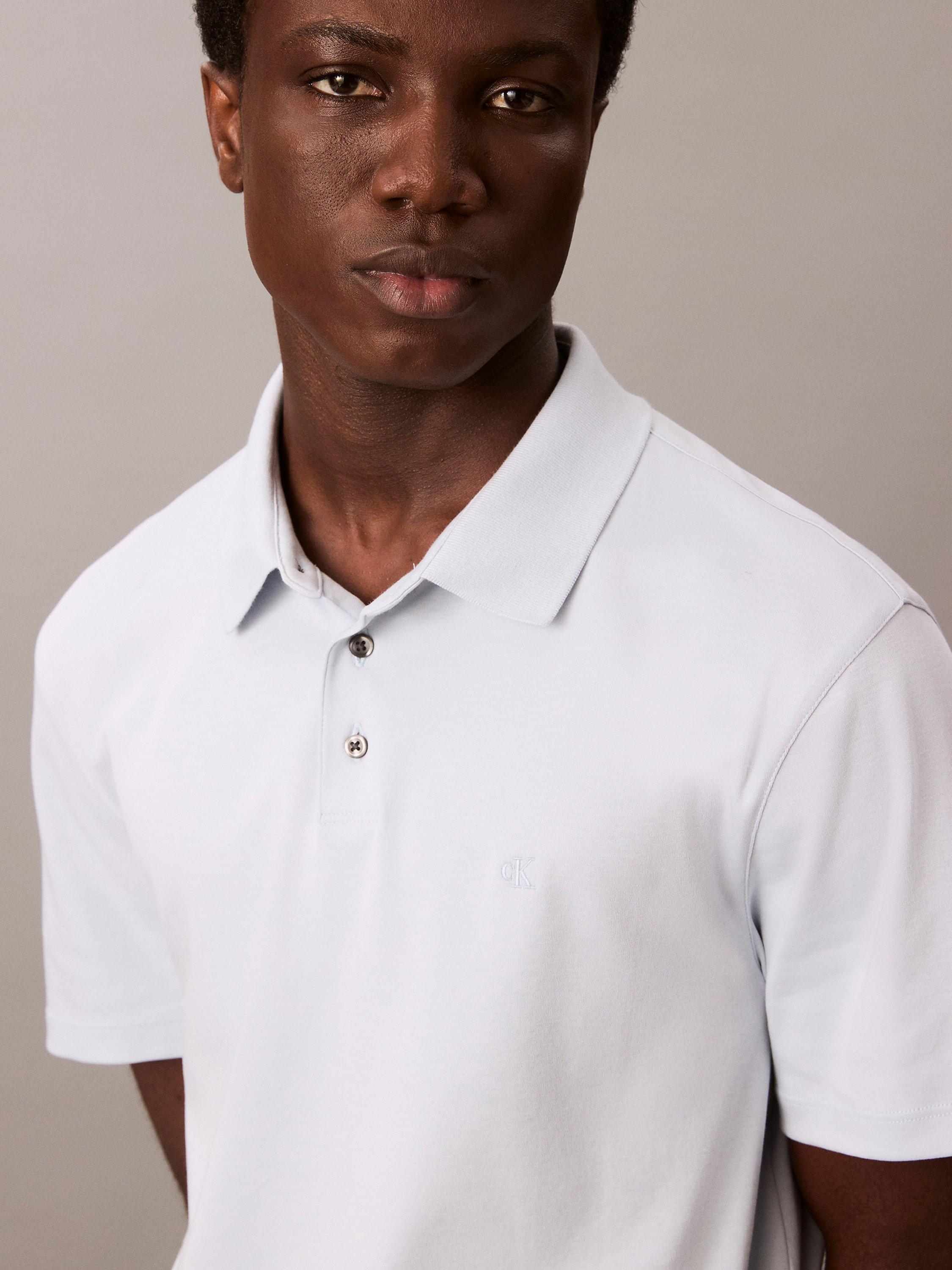 Product image 5 of 5, which shows Calvin Klein Pima Cotton Polo Shirt, Plein Air, XS