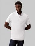 Calvin Klein Cotton Regular Fit Short Sleeve Logo Polo Shirt, Bright White