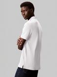 Calvin Klein Cotton Regular Fit Short Sleeve Logo Polo Shirt, Bright White