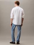 Calvin Klein Linen Blend Regular Fit Shirt, Brilliant White