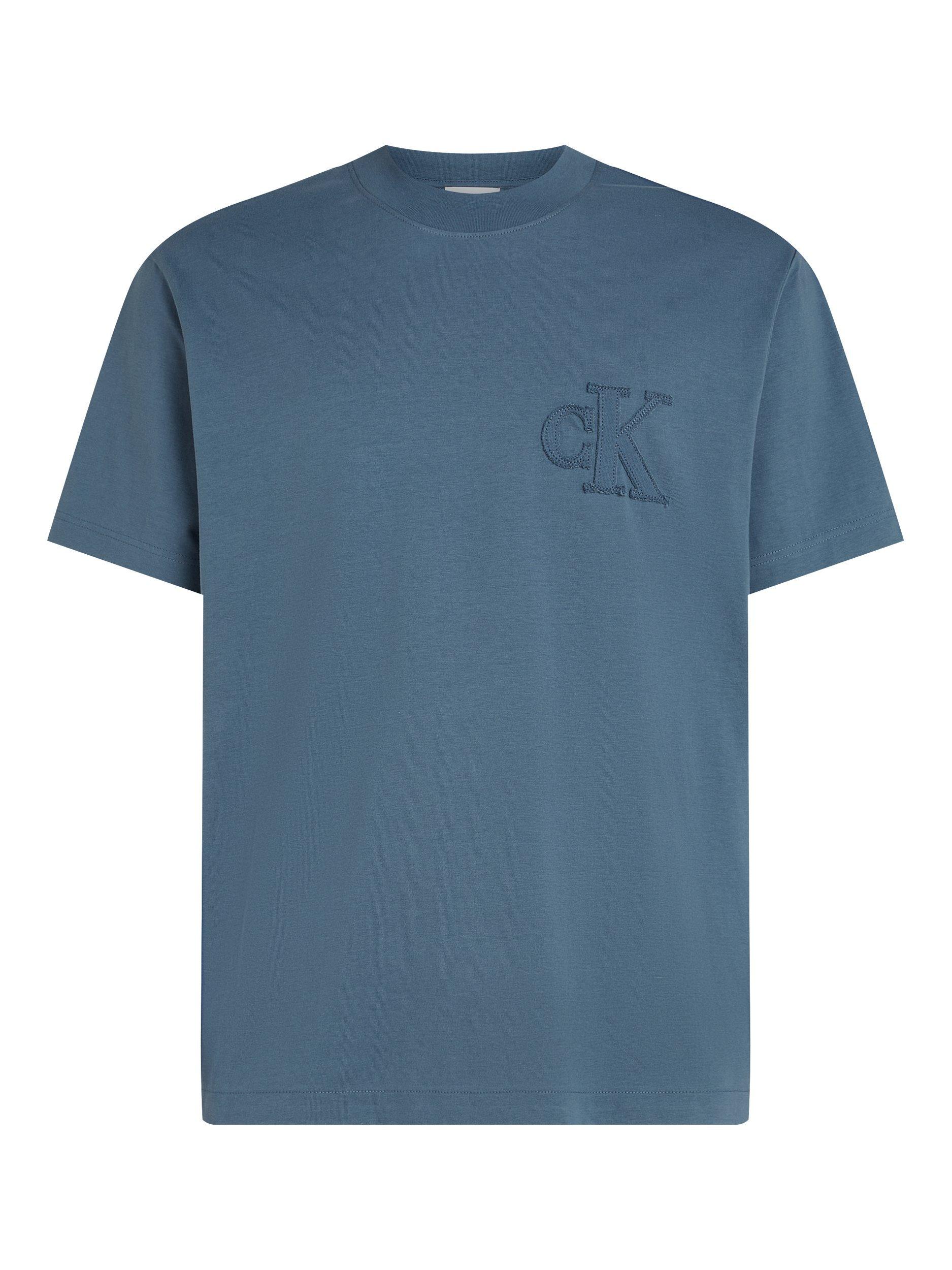 Product image 5 of 6, which shows Calvin Klein Jeans Cotton Applique Regular Fit T-Shirt, Vintage Indigo, S