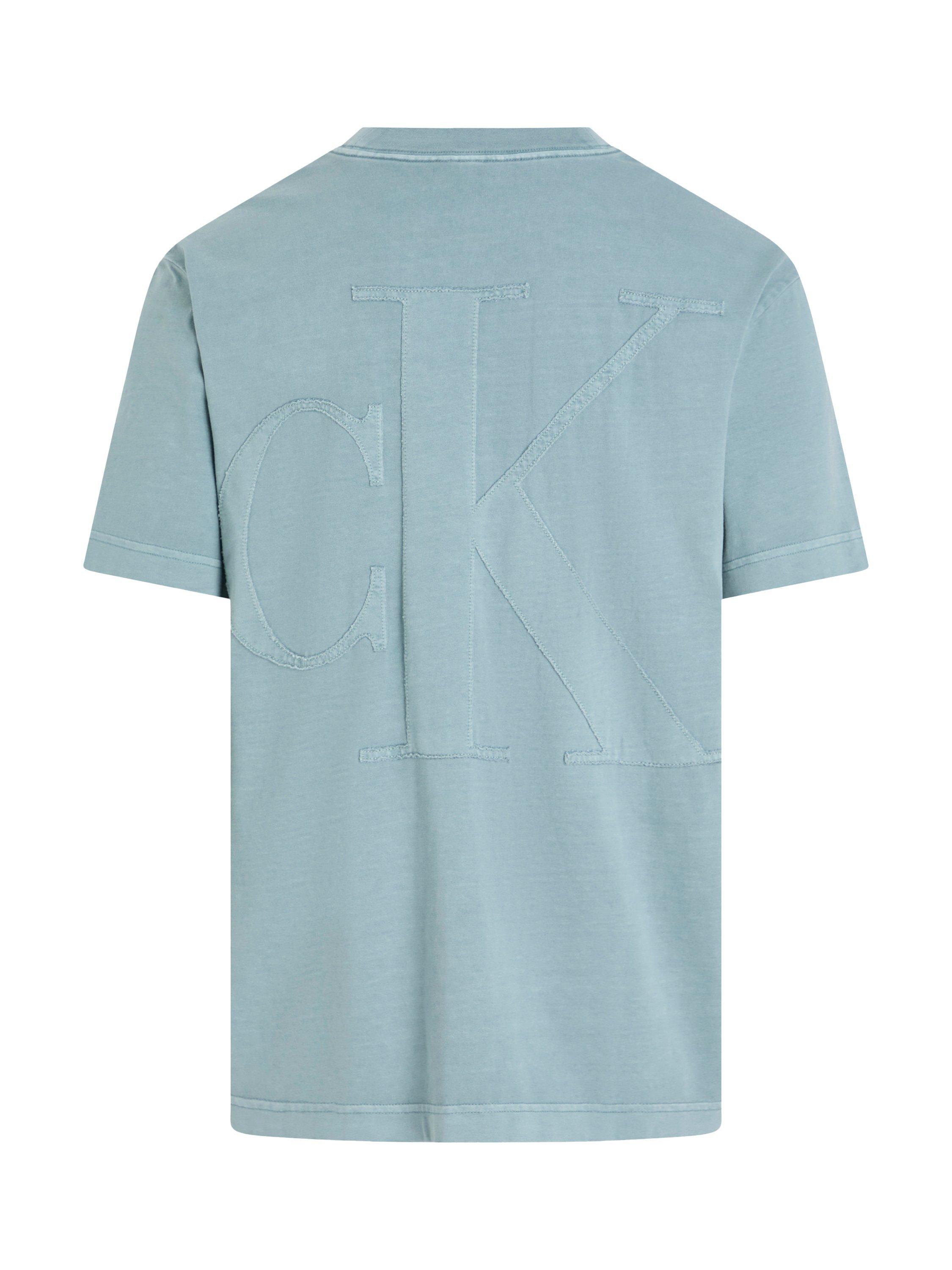 Product image 7 of 7, which shows Calvin Klein Cotton Regular Fit Short Sleeve Applique Logo T-Shirt, Trooper, XS