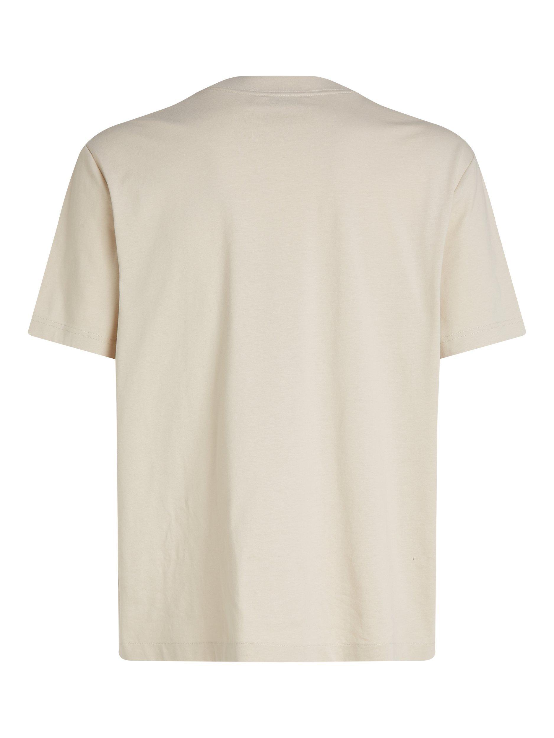 Product image 6 of 6, which shows Calvin Klein Jeans Cotton Applique Regular Fit T-Shirt, Oatmeal, S