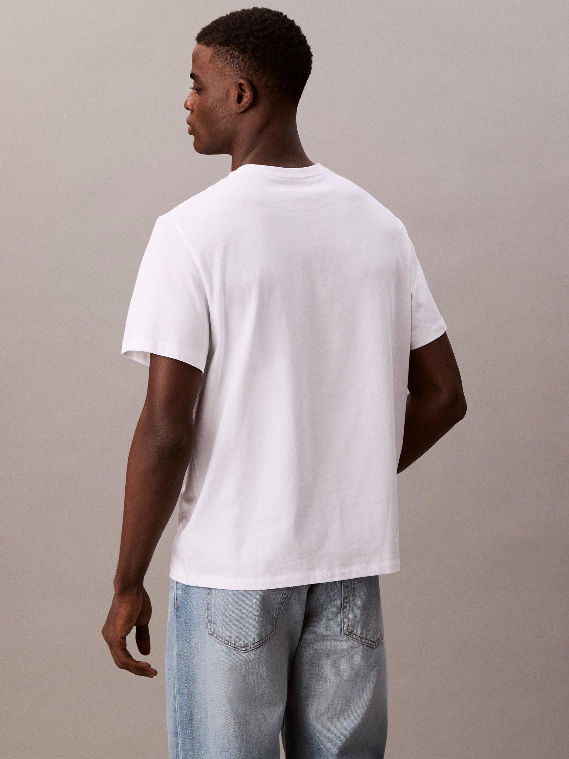 Product image 2 of 2, which shows Calvin Klein Jeans Cotton Regular Fit Short Sleeve Logo T-Shirt, Brilliant White, XS