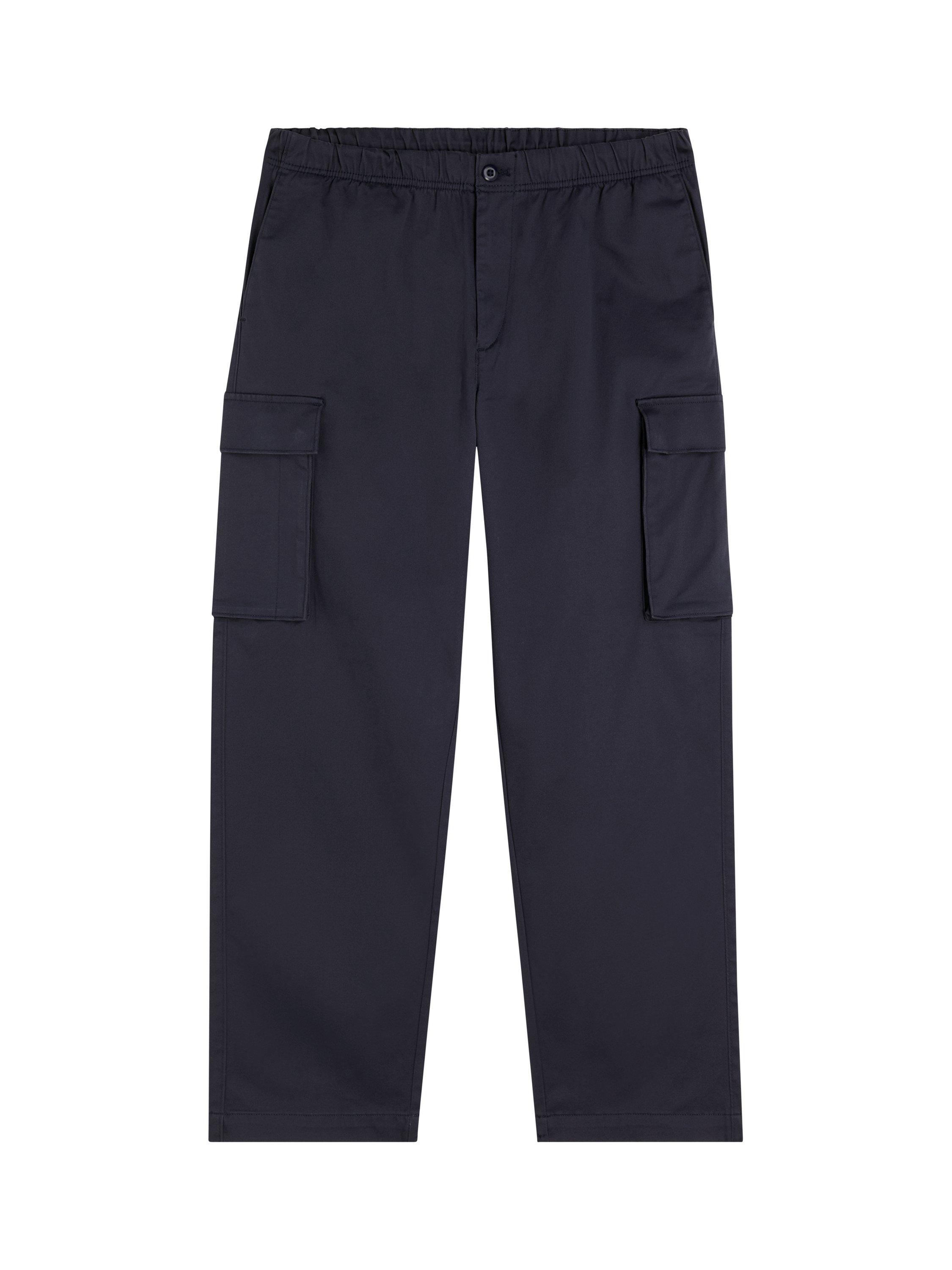 Product image 5 of 5, which shows Calvin Klein Cotton Blend Cargo Trousers, India Ink, XS