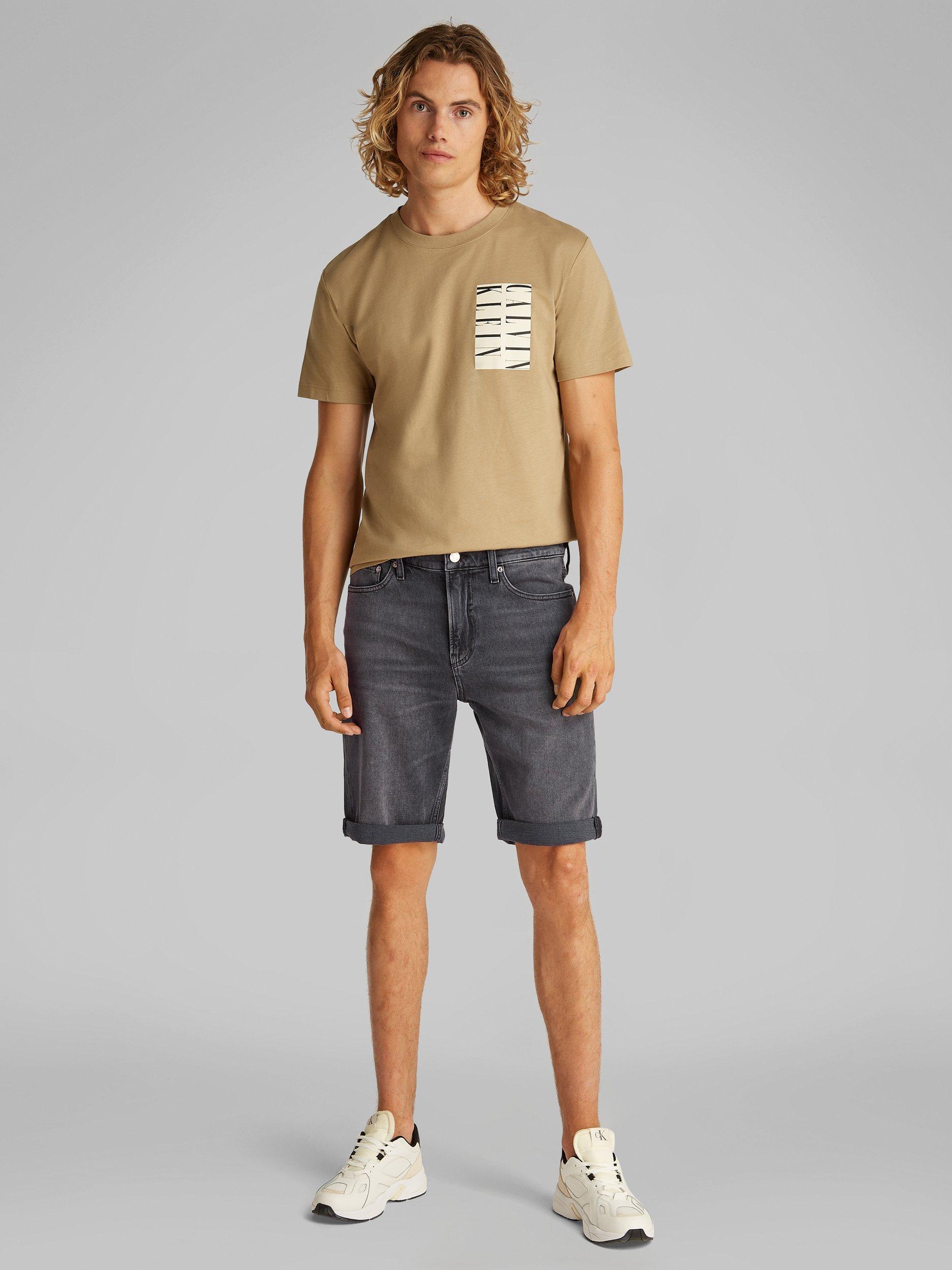 Product image 2 of 6, which shows Calvin Klein Slim Fit Shorts, Denim Grey, 28R