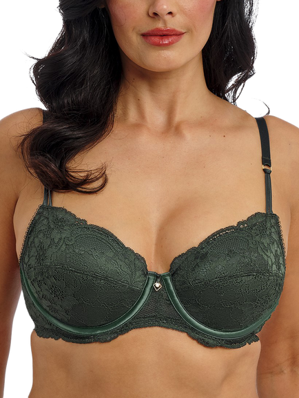 Wacaol Natsuki Underwired Balcony Bra, Juniper, Juniper