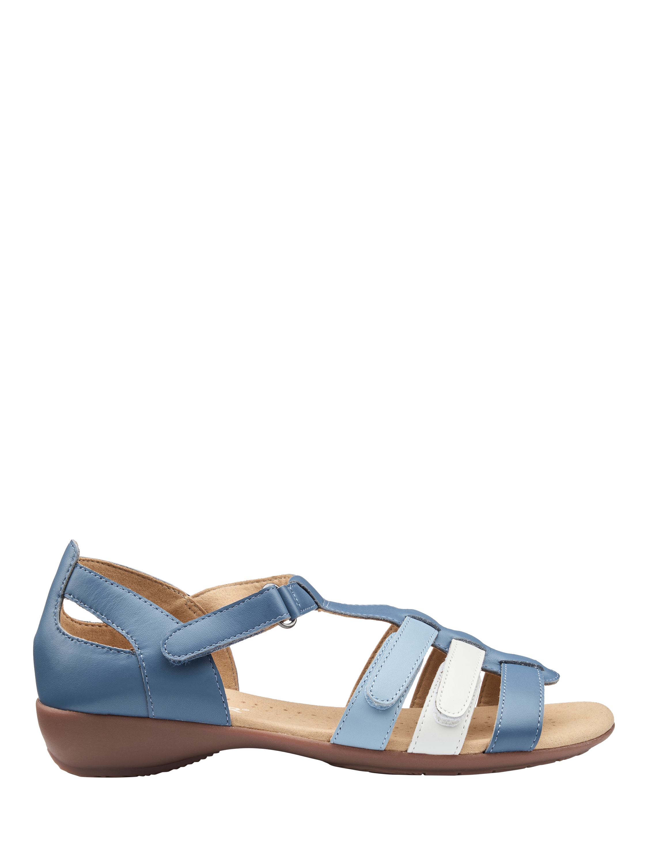 Product image 1 of 5, which shows Hotter Solei Leather Gladiator Sandals, Aquatic Blue, 3