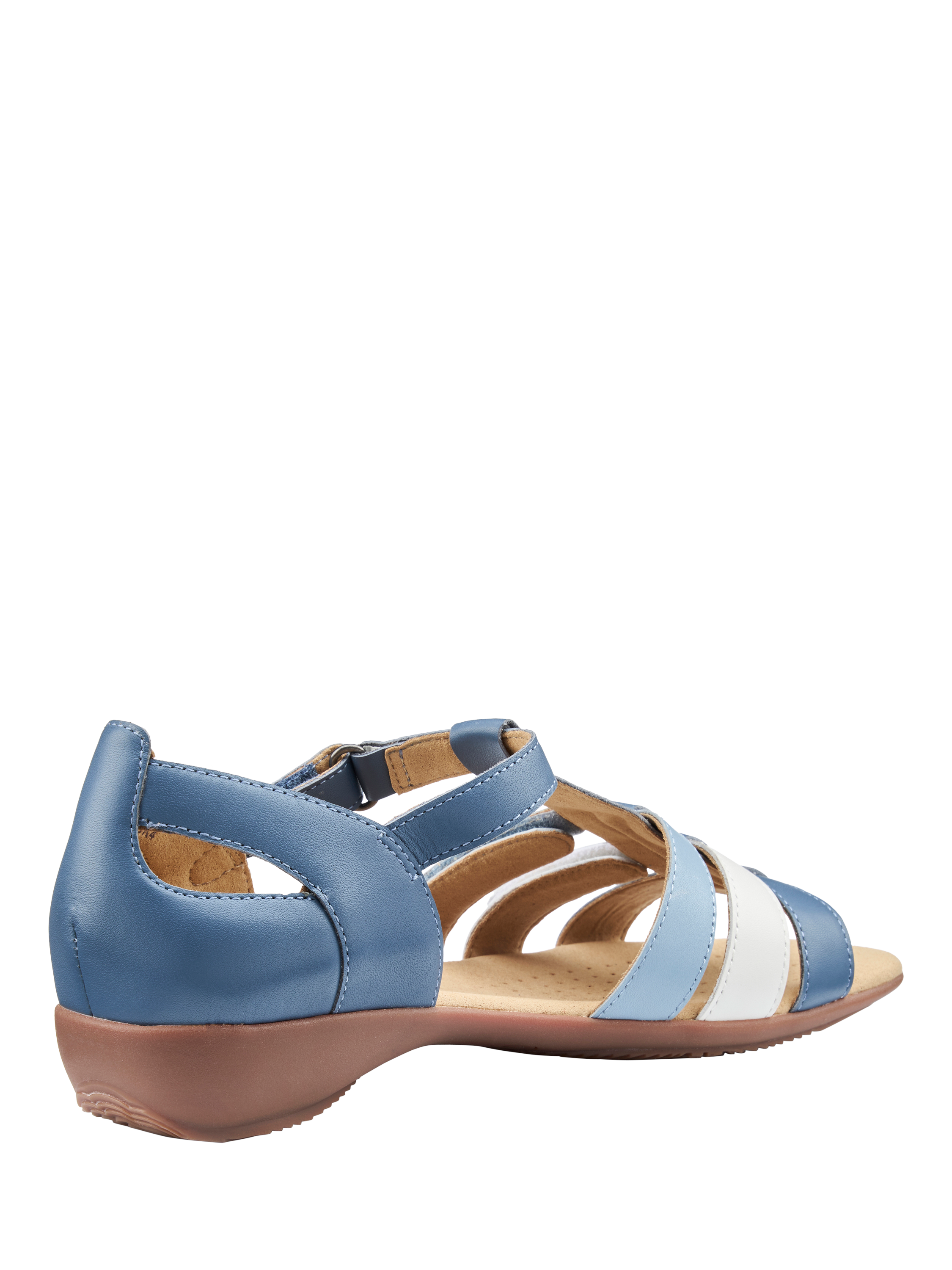 Product image 4 of 5, which shows Hotter Solei Leather Gladiator Sandals, Aquatic Blue, 3