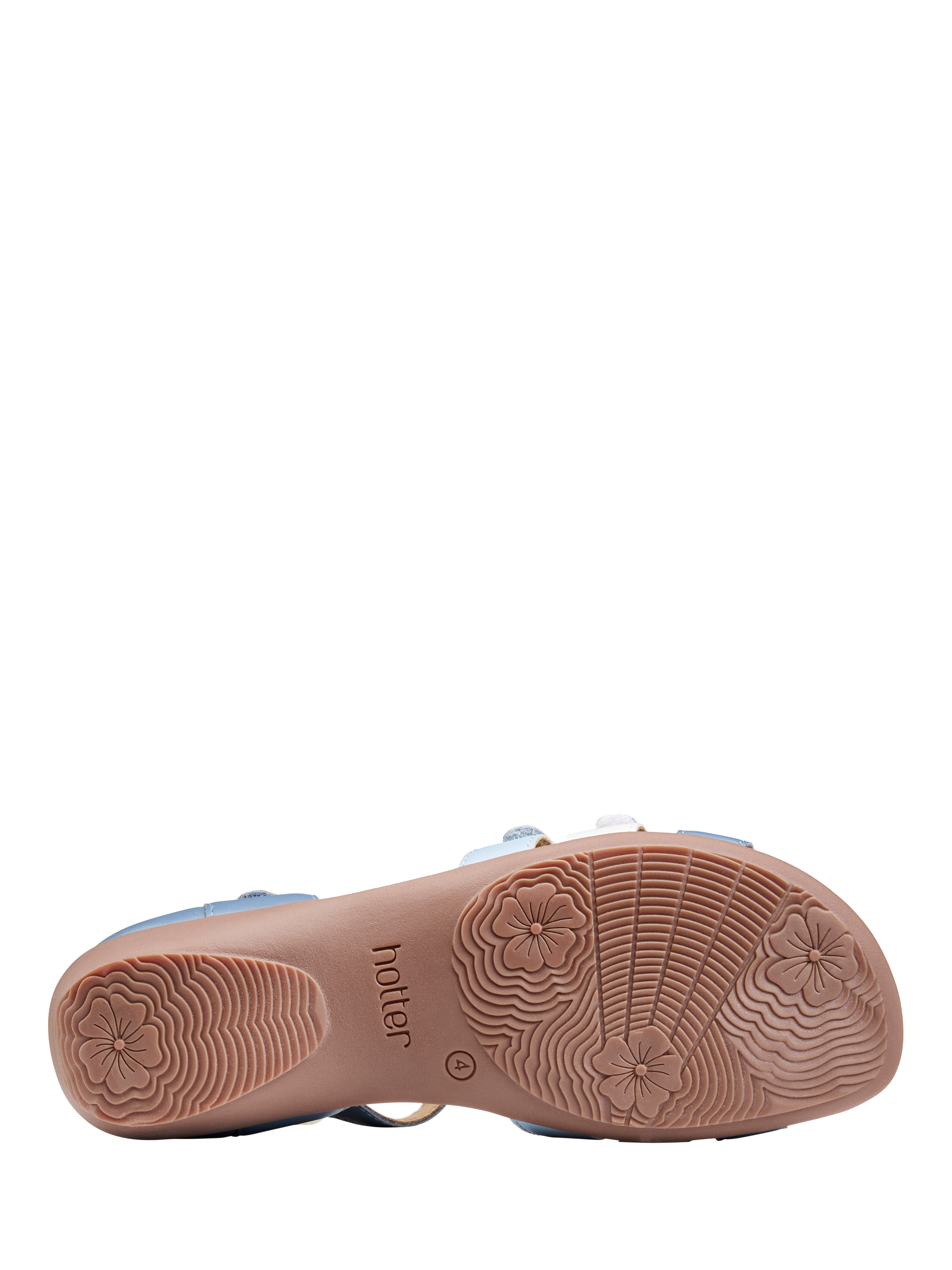 Product image 5 of 5, which shows Hotter Solei Leather Gladiator Sandals, Aquatic Blue, 3