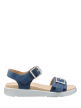 Hotter Palma Nubuck Leather Sandals, Aquatic Blue, Aquatic Blue