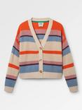 Passenger Reflection Knit Stripe Cardigan, Multi White Stripe