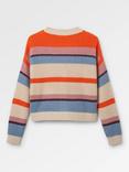 Passenger Reflection Knit Stripe Cardigan, Multi White Stripe