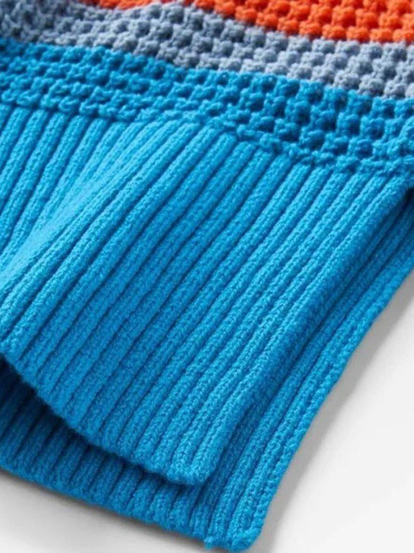Product image 4 of 5, which shows Passenger Reflection Stripe Jumper, Orange Multi Stripe, XS