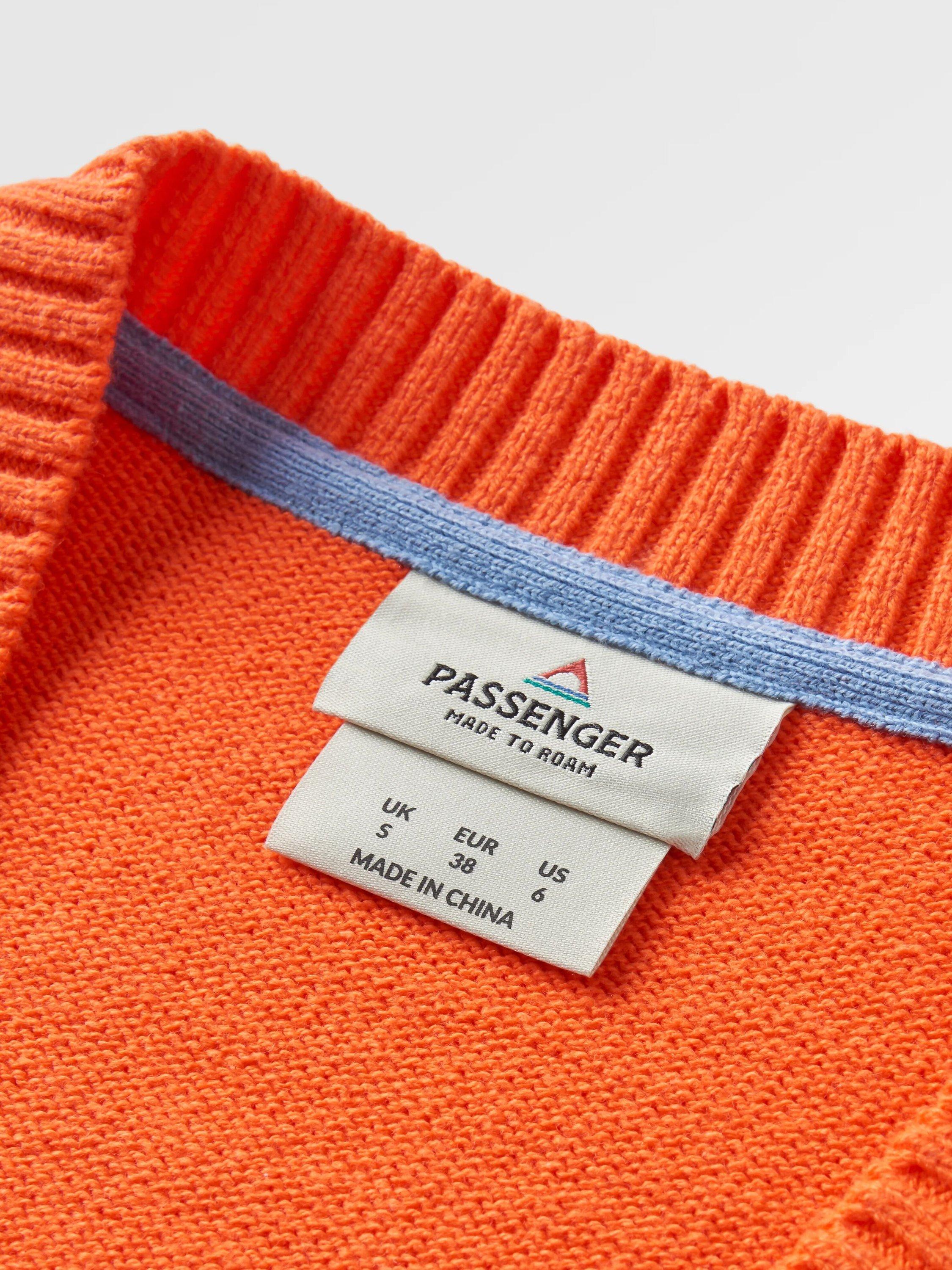 Product image 6 of 6, which shows Passenger Reflection Knit Cardigan, Ember Orange, S
