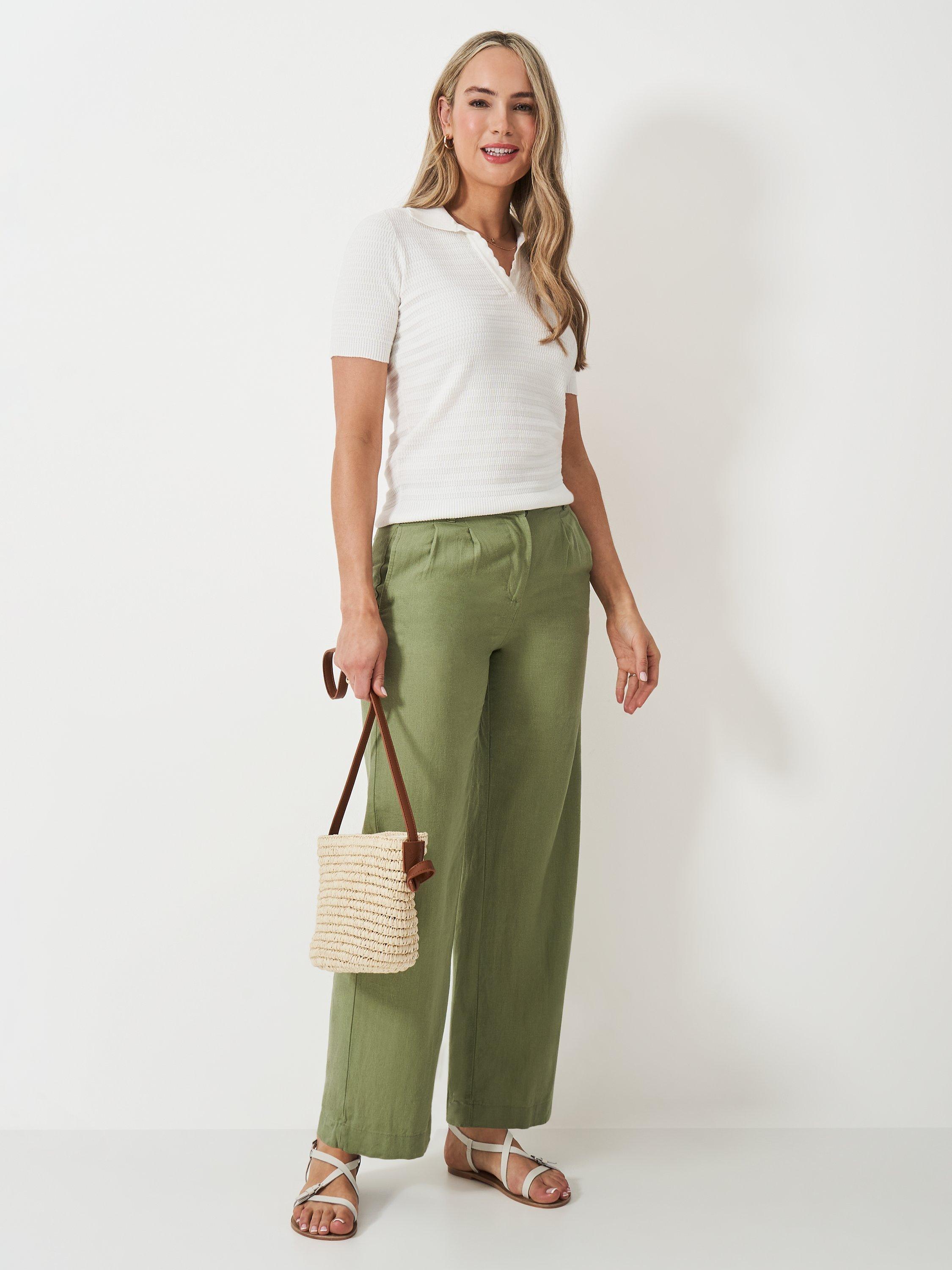 Product image 2 of 5, which shows Crew Clothing Sola V-Neck Knit Top, Ivory, 10