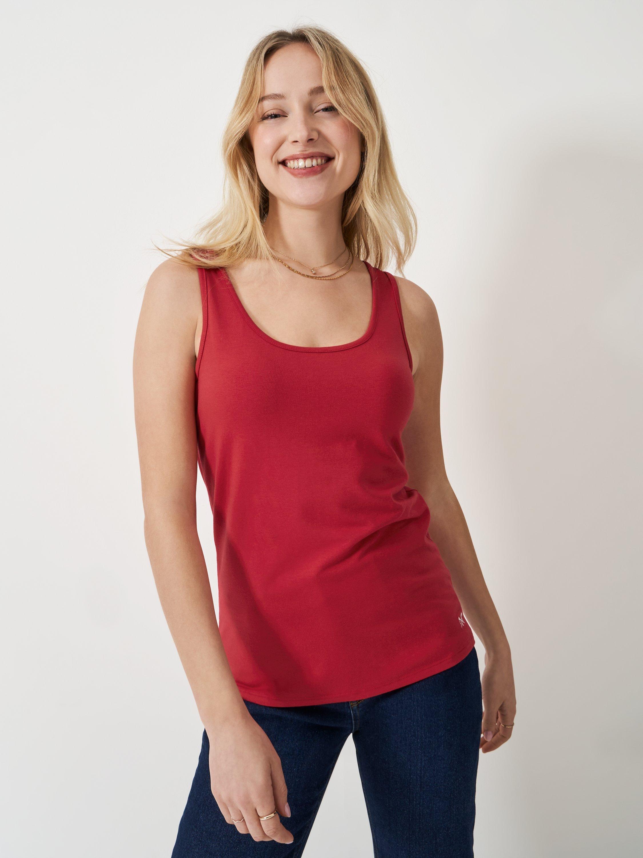Product image 1 of 5, which shows Crew Clothing Classic Vest, Red Wine, 10