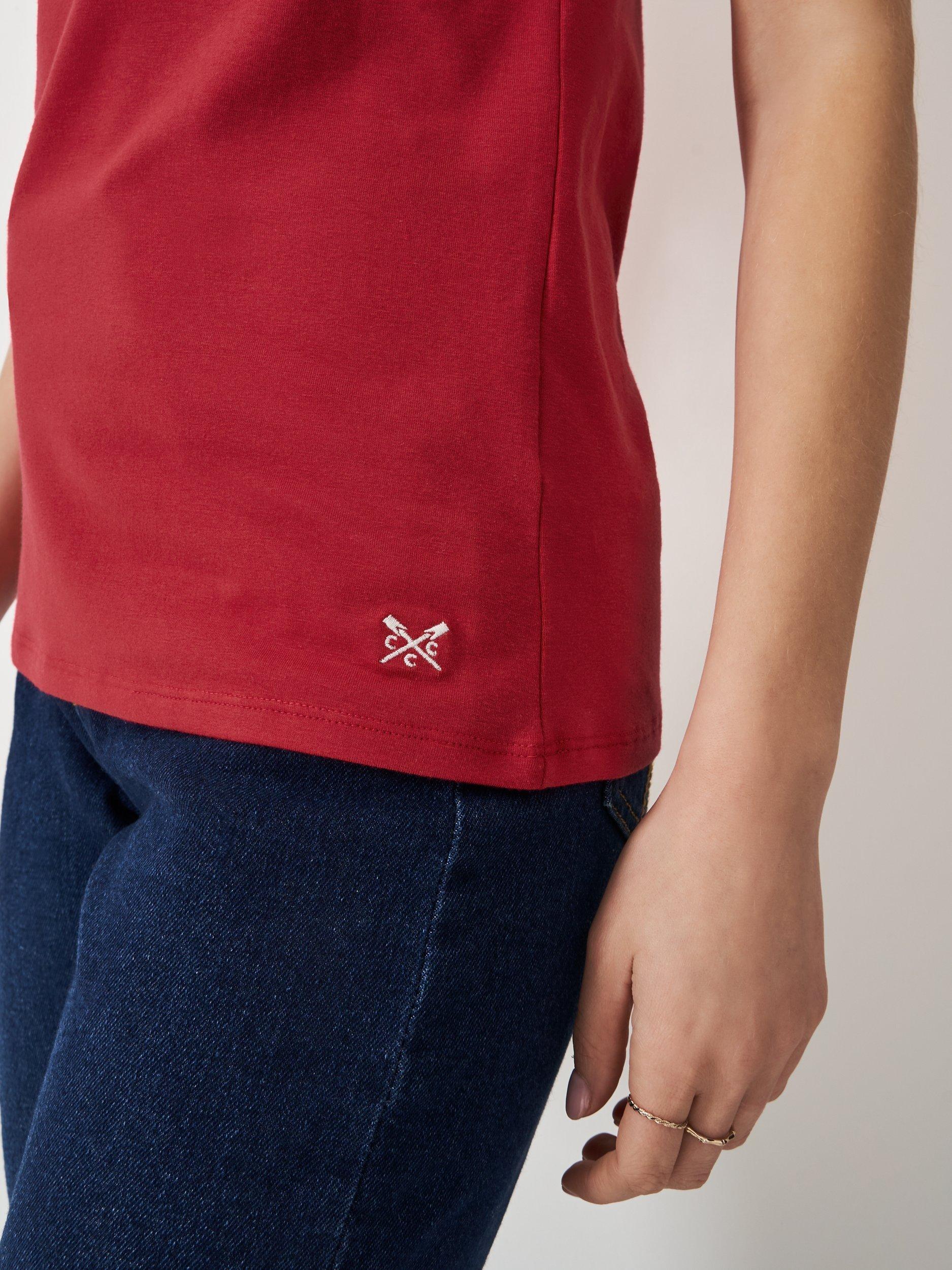 Product image 4 of 5, which shows Crew Clothing Classic Vest, Red Wine, 10
