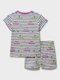 Crew Clothing Kids' Striped Short Pyjama Set, Multi White