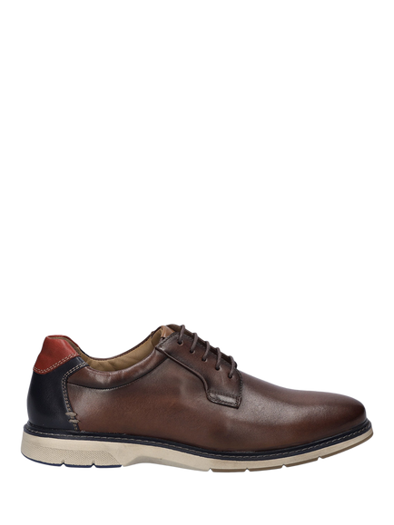 Josef Seibel Stuart 03 Leather Formal Lace-Up Shoes, Castagne - view 2, Castagne