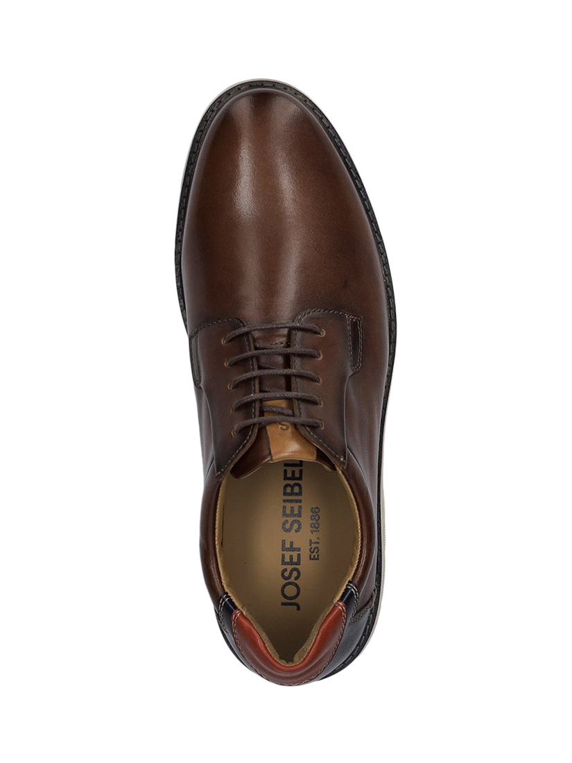 Product image 4 of 5, which shows Josef Seibel Stuart 03 Leather Formal Lace-Up Shoes, Castagne, 6.5