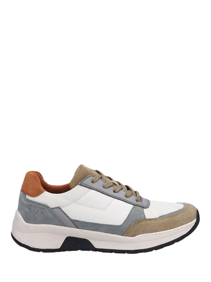 Josef Seibel Mitchell 10 Leather Blend Trainers, Natural - view 2, Natural