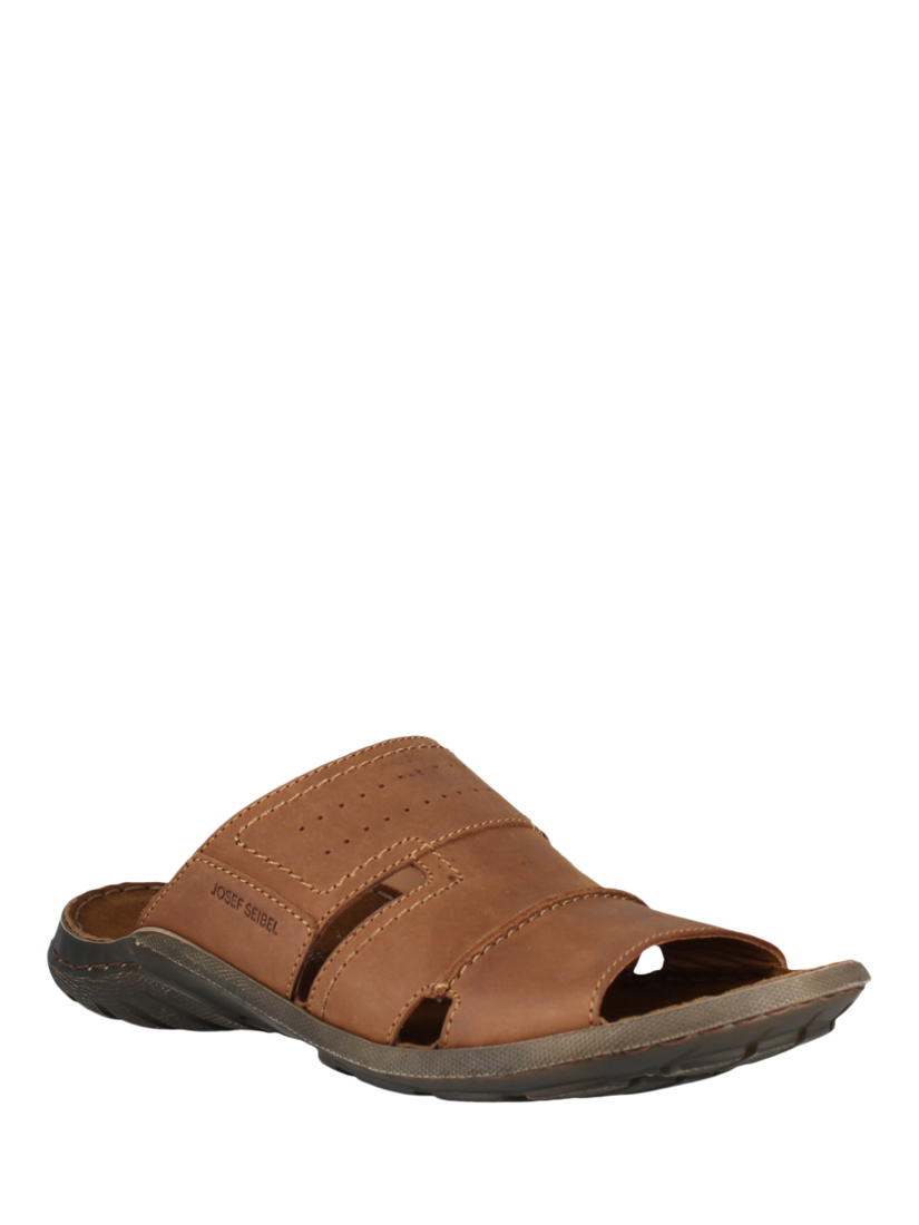 Product image 3 of 4, which shows Josef Seibel Logan 38 Leather Slider Sandals, Brown, 6.5