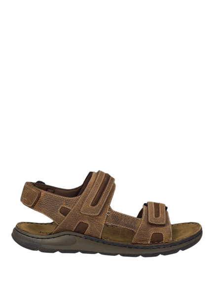 Josef Seibel Maverick 23 Leather Walking Sandals, Cognac - view 2, Cognac