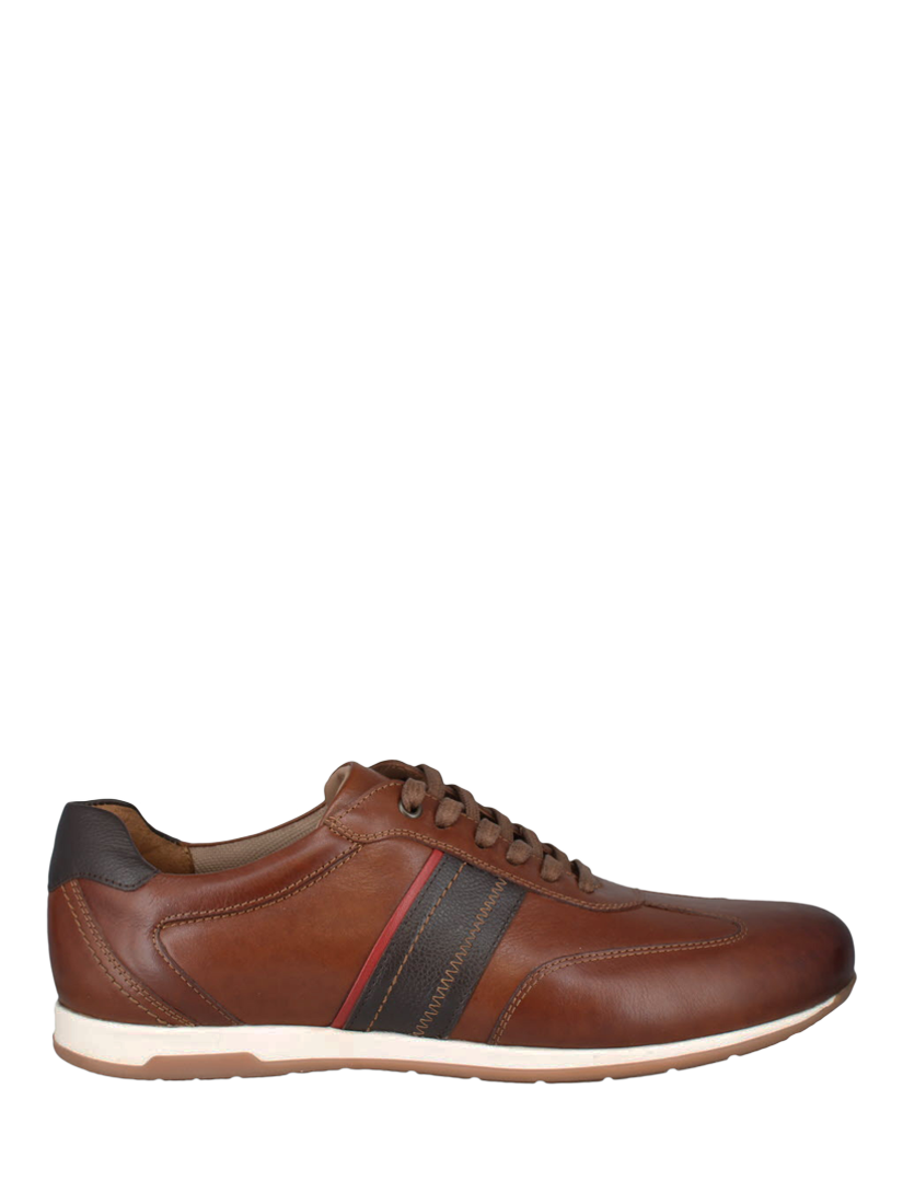 Product image 1 of 4, which shows Josef Seibel Colby 04 Leather Trainers, Cognac, 7