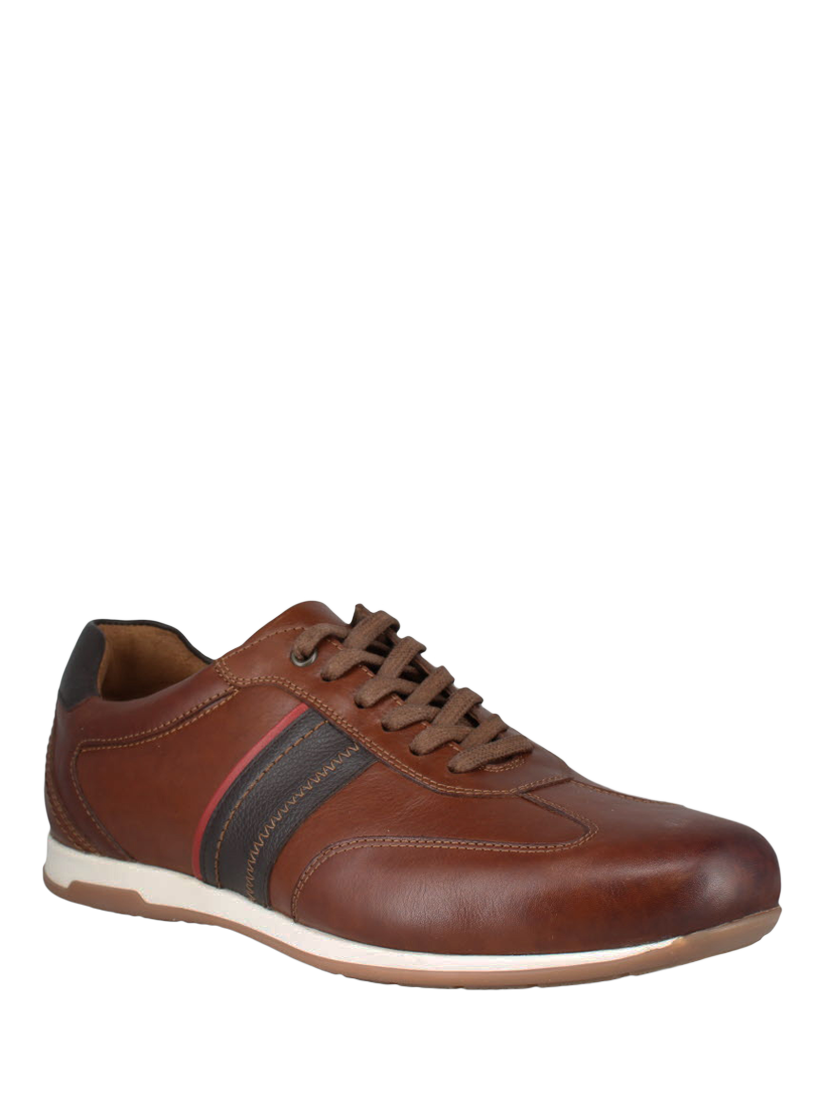 Product image 2 of 4, which shows Josef Seibel Colby 04 Leather Trainers, Cognac, 7