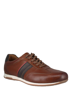Josef Seibel Colby 04 Leather Trainers, Cognac - view 2, Cognac