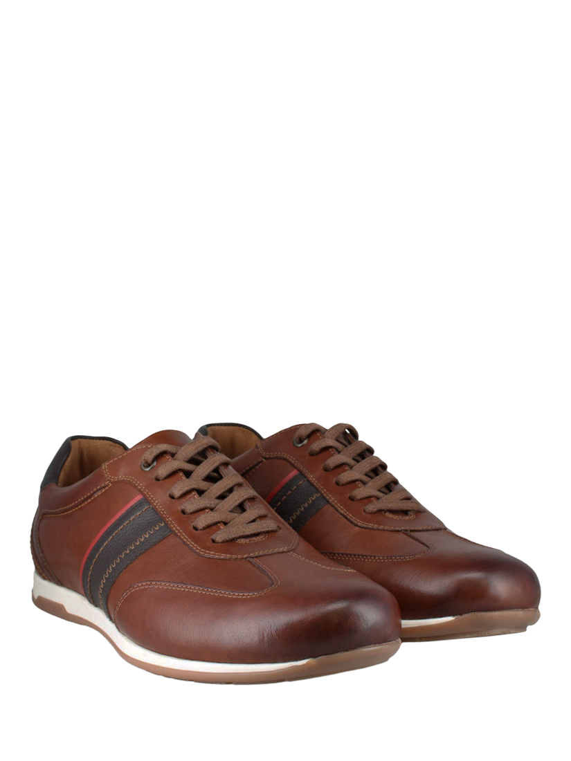 Product image 3 of 4, which shows Josef Seibel Colby 04 Leather Trainers, Cognac, 7