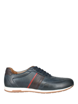 Josef Seibel Colby 04 Leather Trainers, Blue Kombi, Blue Kombi