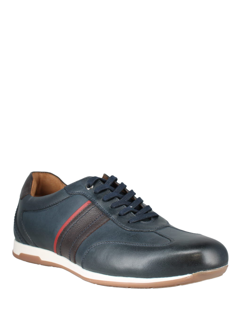 Product image 2 of 3, which shows Josef Seibel Colby 04 Leather Trainers, Blue Kombi, 7