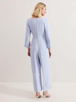 Phase Eight Sienna Tuxedo Jumpsuit, Mid Blue - view 2, Mid Blue