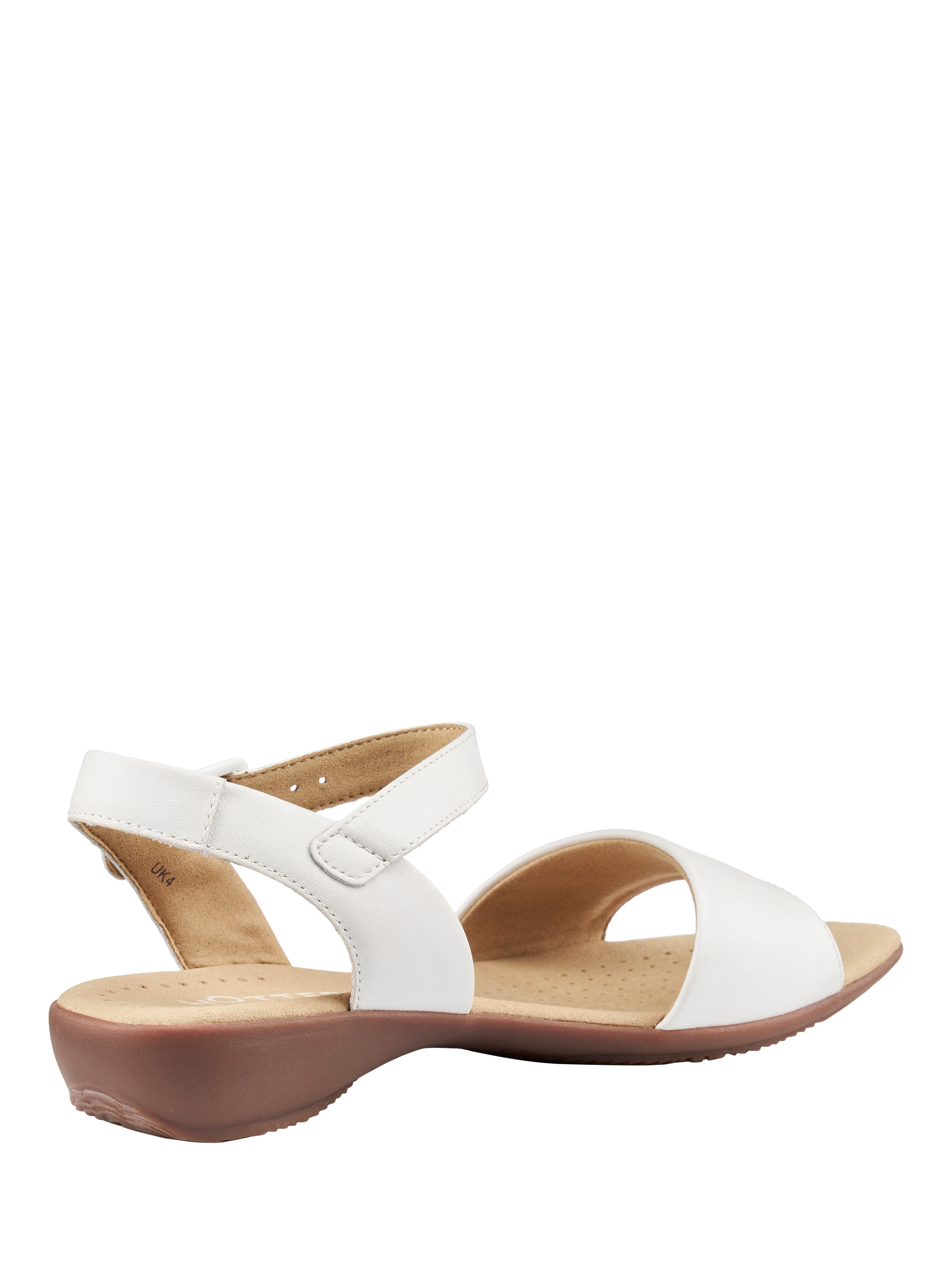 Product image 4 of 4, which shows Hotter Tropic Leather Strappy Sandals, Brilliant White, 3