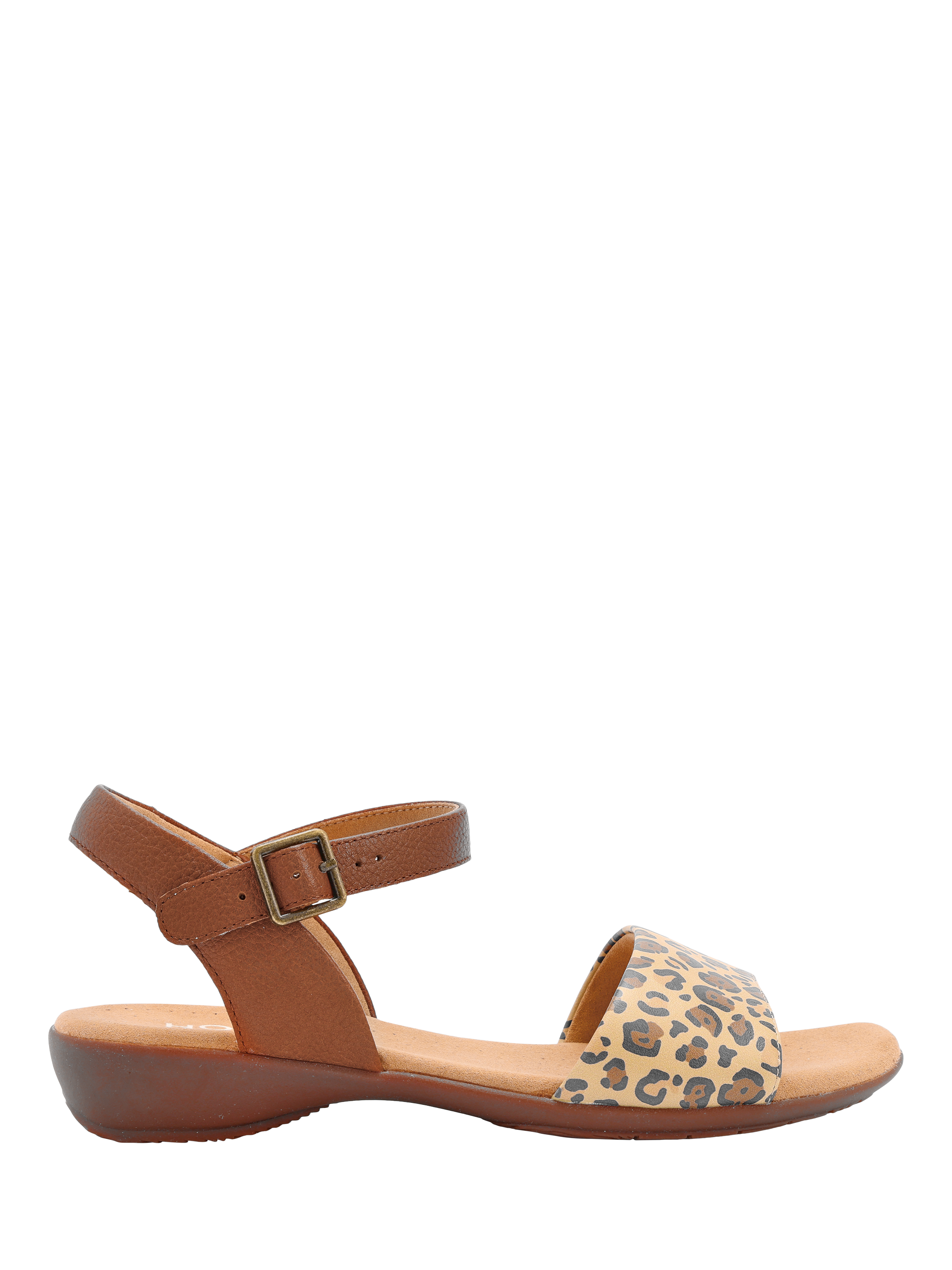 Product image 1 of 5, which shows Hotter Tropic Leather Strappy Sandals, Brown, 3