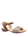 Hotter Tropic Leather Strappy Sandals, Brown